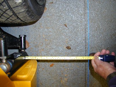 Checking rear datum dimension